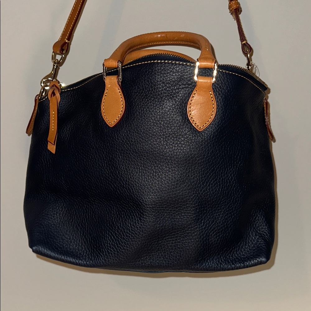 Dooney & Bourke Pebbled Leather Dillen Satchel in Navy - Picture 5 of 16